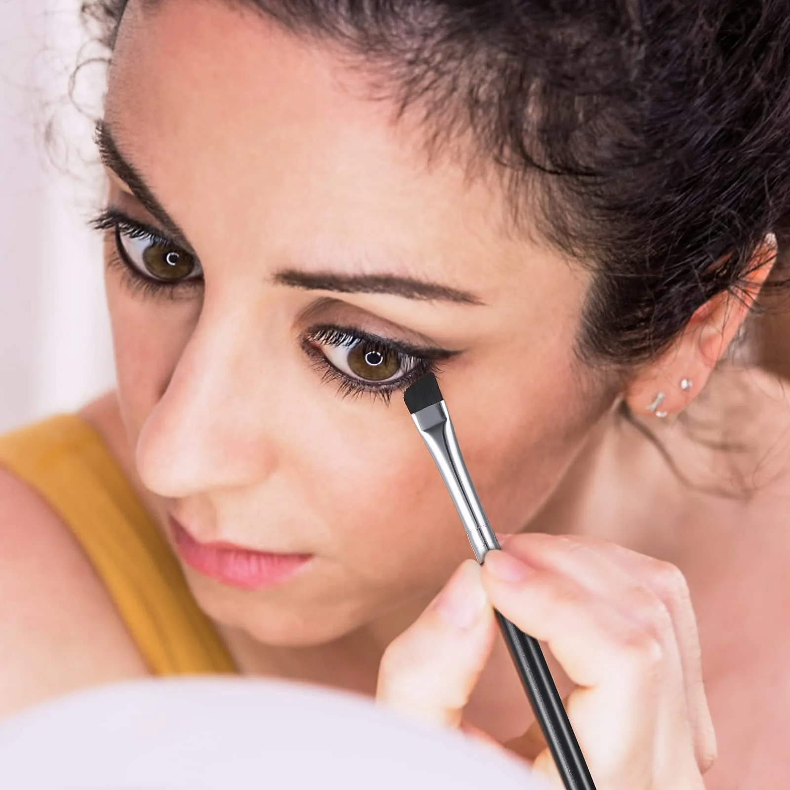 Набор кистей Lusofie 3 шт. для подводки для глаз, фото №7 Набор кистей Lusofie 3 шт. для подводки для глаз, фото №7