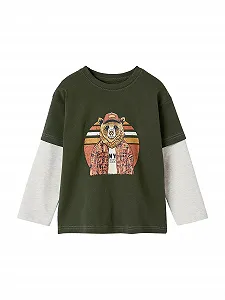 Футболка Vertbaudet с двойными рукавами для мальчиков - Фото 1