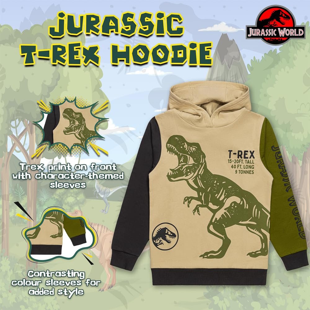 Худі Jurassic World Dinosaur для хлопчиків - Офіційний світшот T-Rex, фото №2