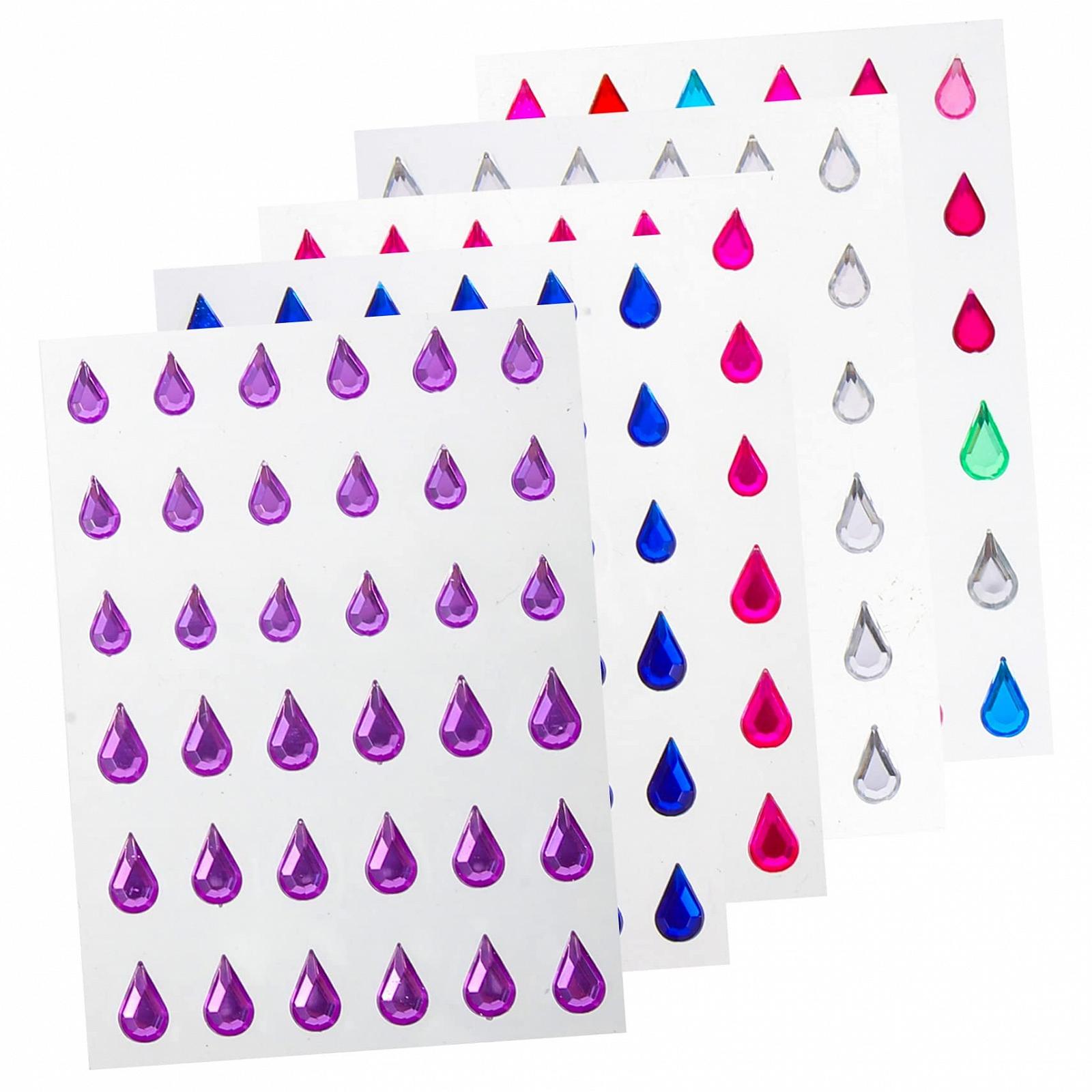 Стрази для нігтів Healeved, 5 аркушів, кристали, фото №1