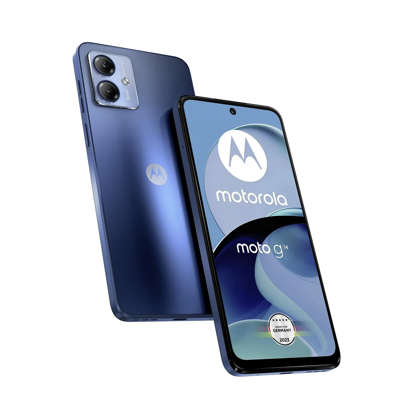Смартфон Motorola Moto g14 6.5 дюйма FHD+ 4/128 GB 50 MP 5000 mAh Android 13 Sky Blue із захисним чохлом, фото №1