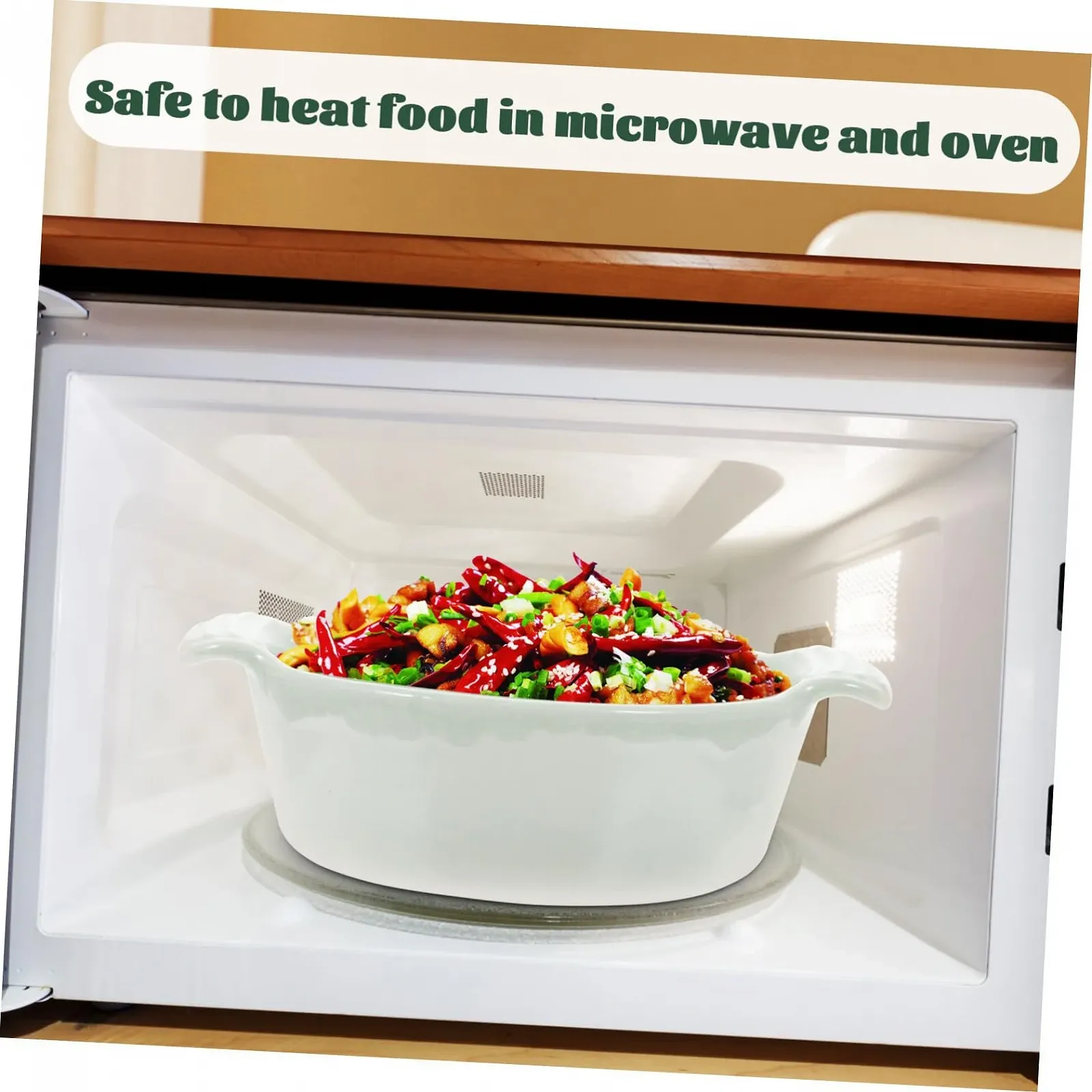 Форма для запекания iplusmile круглая керамическая с двумя ручками термостойкая, фото №8 Форма для запекания iplusmile круглая керамическая с двумя ручками термостойкая, фото №8