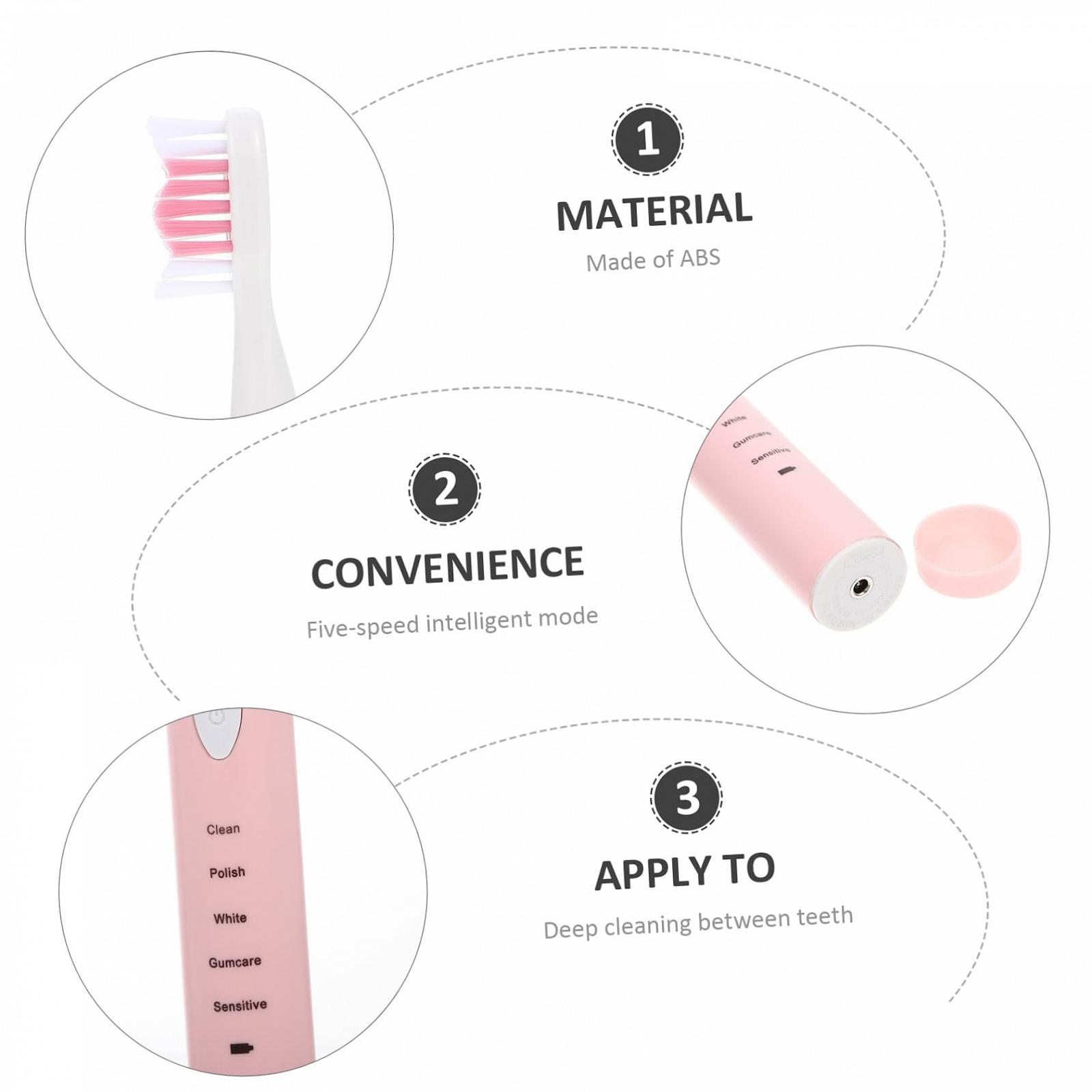 Електрична зубна щітка Beaupretty для дітей автоматична USB м'яка щетина, фото №4