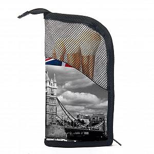 Набор кистей для макияжа в органайзере с рисунком 'Building Bridge British Flag', 12 шт. - Фото 1