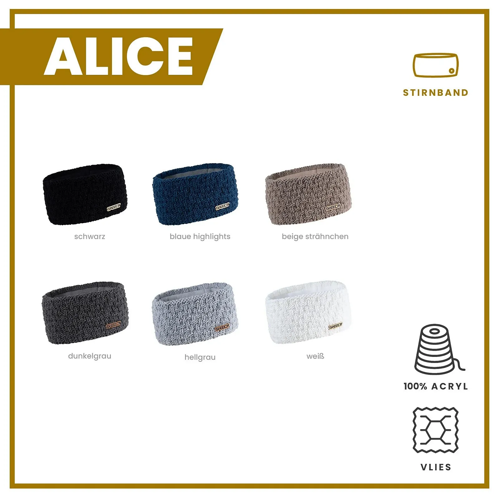 Пов'язка на голову зимова SABBOT Жіноча Широка з флісом Біла, фото №7 Пов'язка на голову зимова SABBOT Жіноча Широка з флісом Біла, фото №7