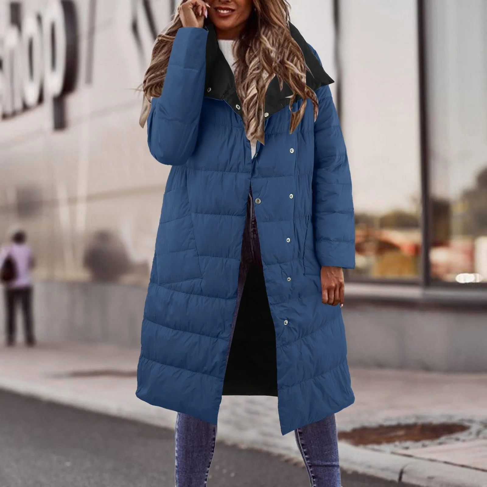 Куртка женская зимняя длинная с капюшоном на молнии, фото №3 Куртка женская зимняя длинная с капюшоном на молнии, фото №3