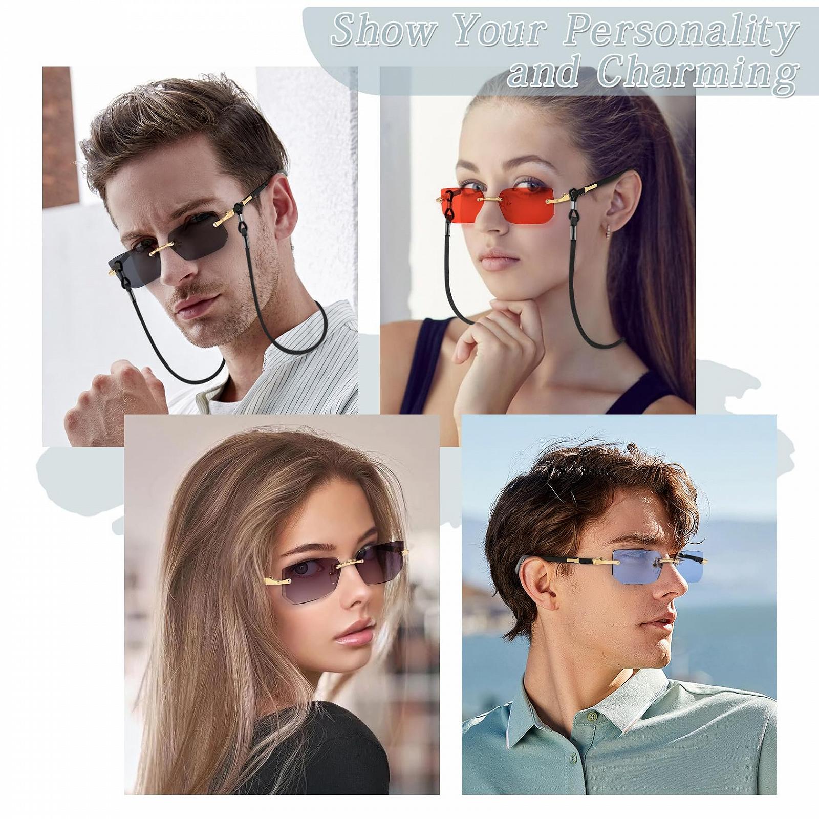 Сонцезахисні окуляри Без оправи MEGAVOW Прямокутні, фото №7