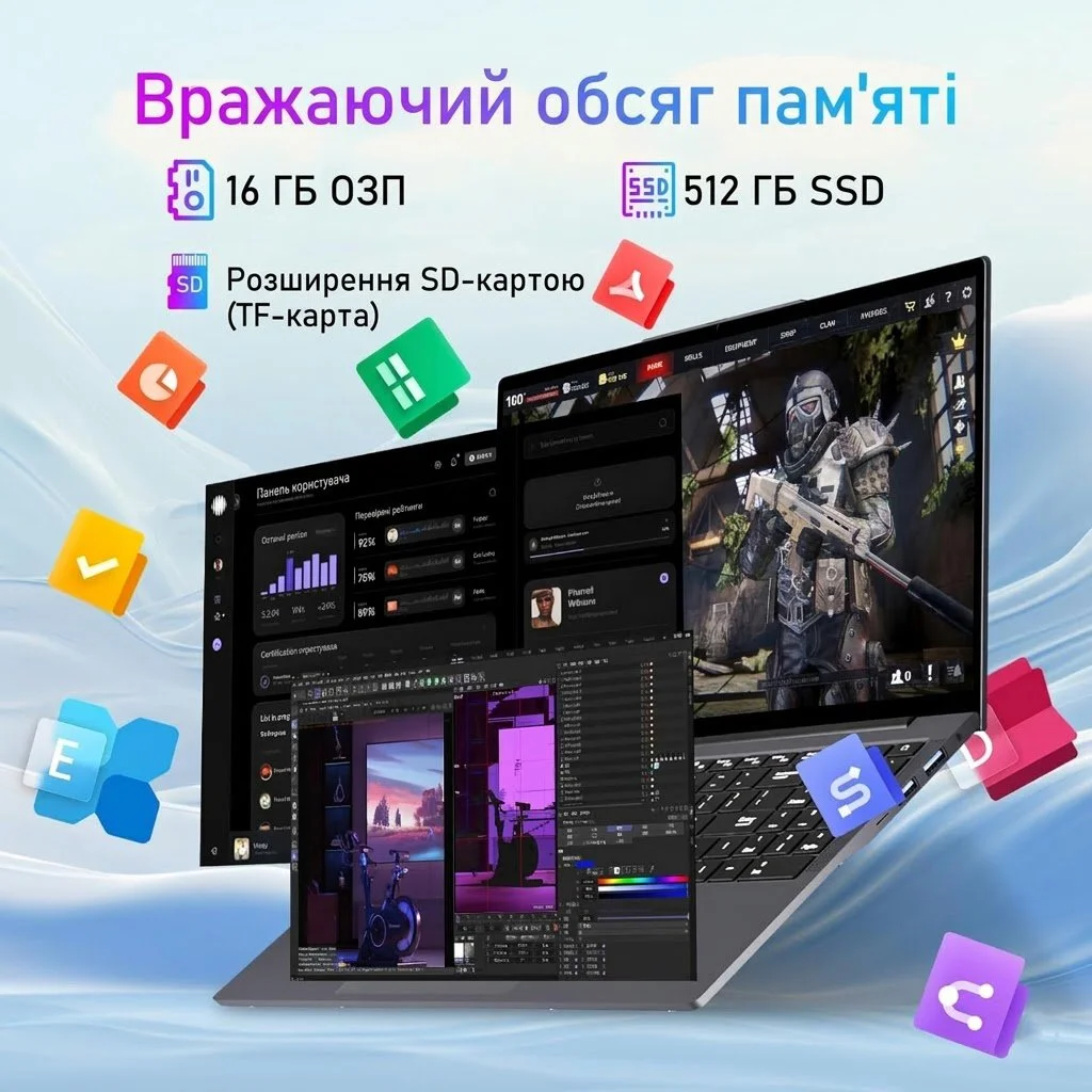 Ноутбук 15.6" rumlawn YEPBOOK-2 Intel Core m3-8100Y RAM 16GB SSD 512GB Windows 11 (UKR), фото №5