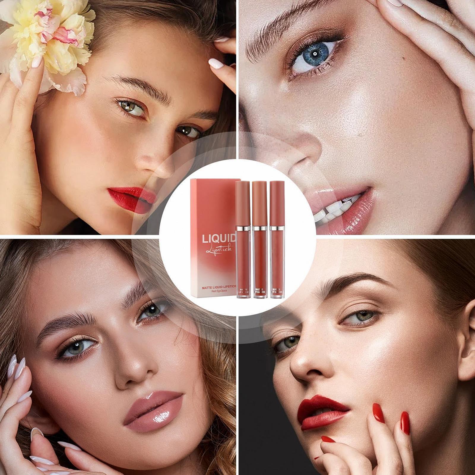 Блиск для губ Hmltd, набір 3 шт, зволожуючий, високопігментований, стійкий, водостійкий, фото №4