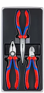 Набор плоскогубцев Knipex 00 20 11 из трех плоскогубцев synthetic.ua - Фото 1