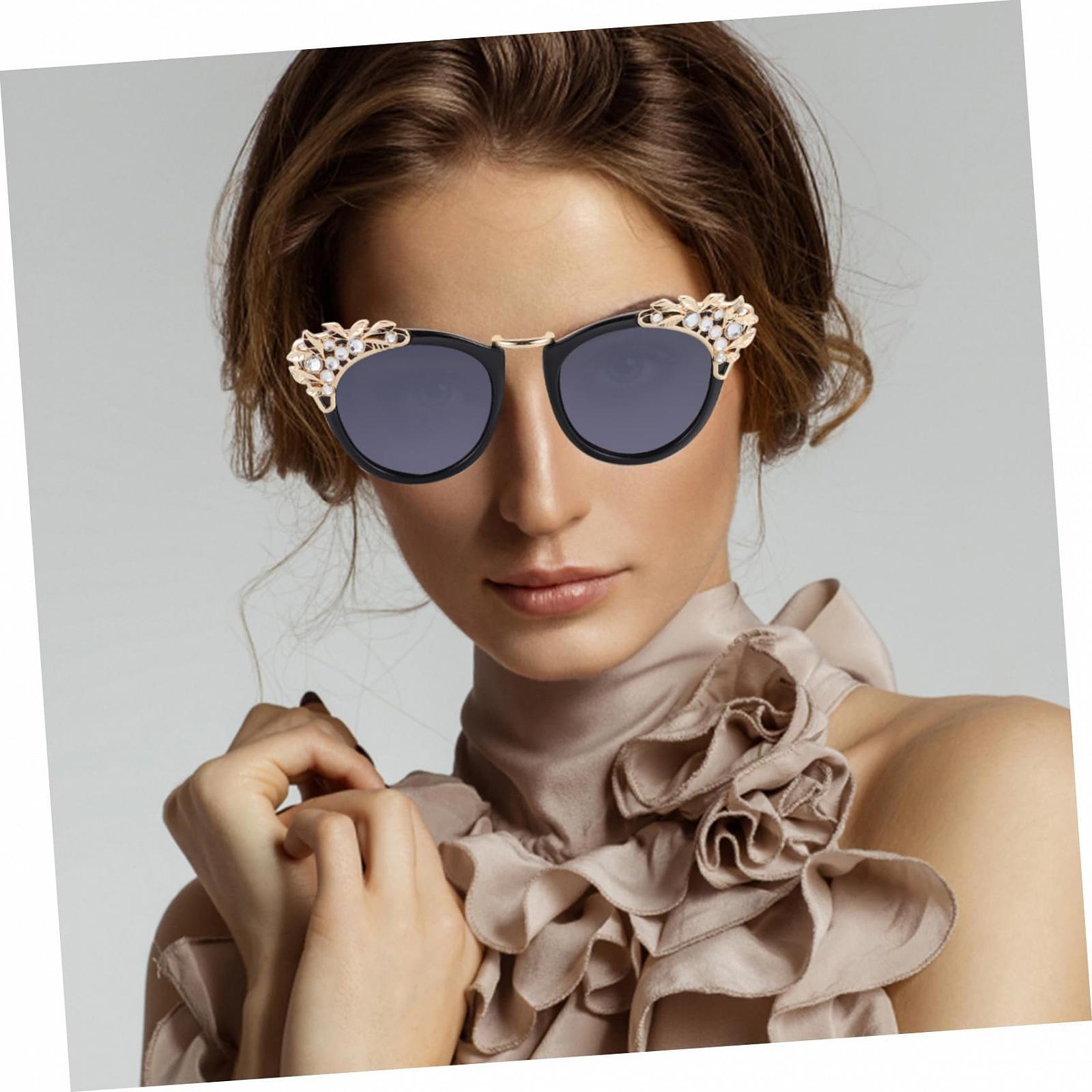 Сонцезахисні окуляри PACKOVE Діамантові Ретро Метал, фото №4