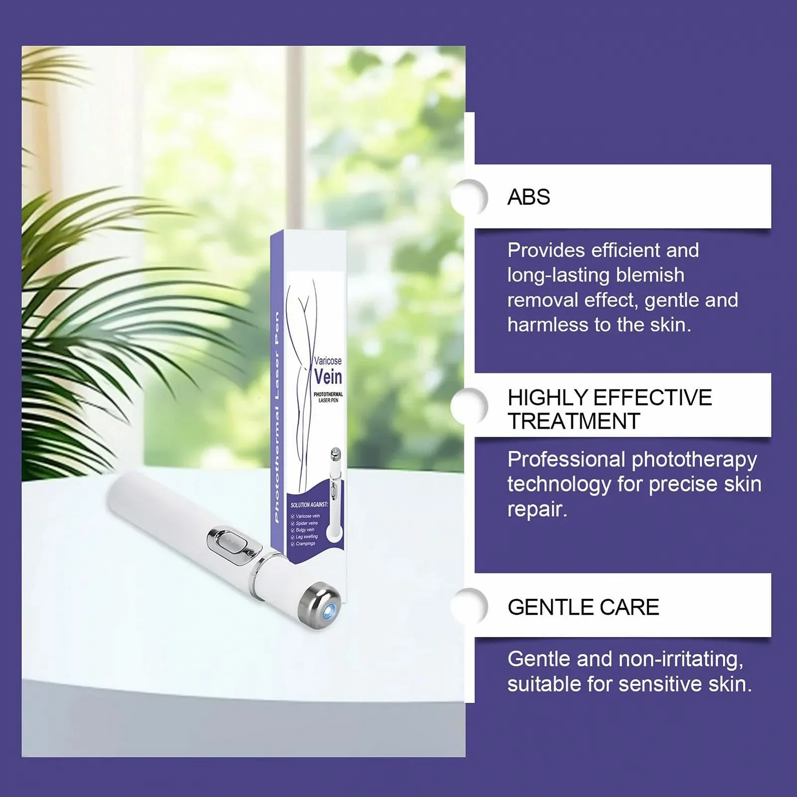 Прибор для удаления сосудистых сеточек Wireless Vein Care Pen беспроводной, фото №4