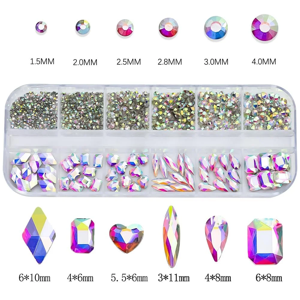 Стразы для ногтей Зеленый 980шт, фото №4