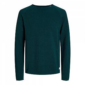 Джемпер JACK & JONES JJEHILL Мужской вязаный с круглым вырезом Базовый С длинными рукавами Хлопковая рубашка - Фото 1