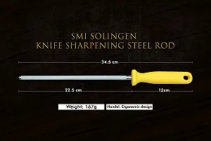 Мусат SMI Solingen сталевий з жовтою ручкою synthetic.ua - Фото 1