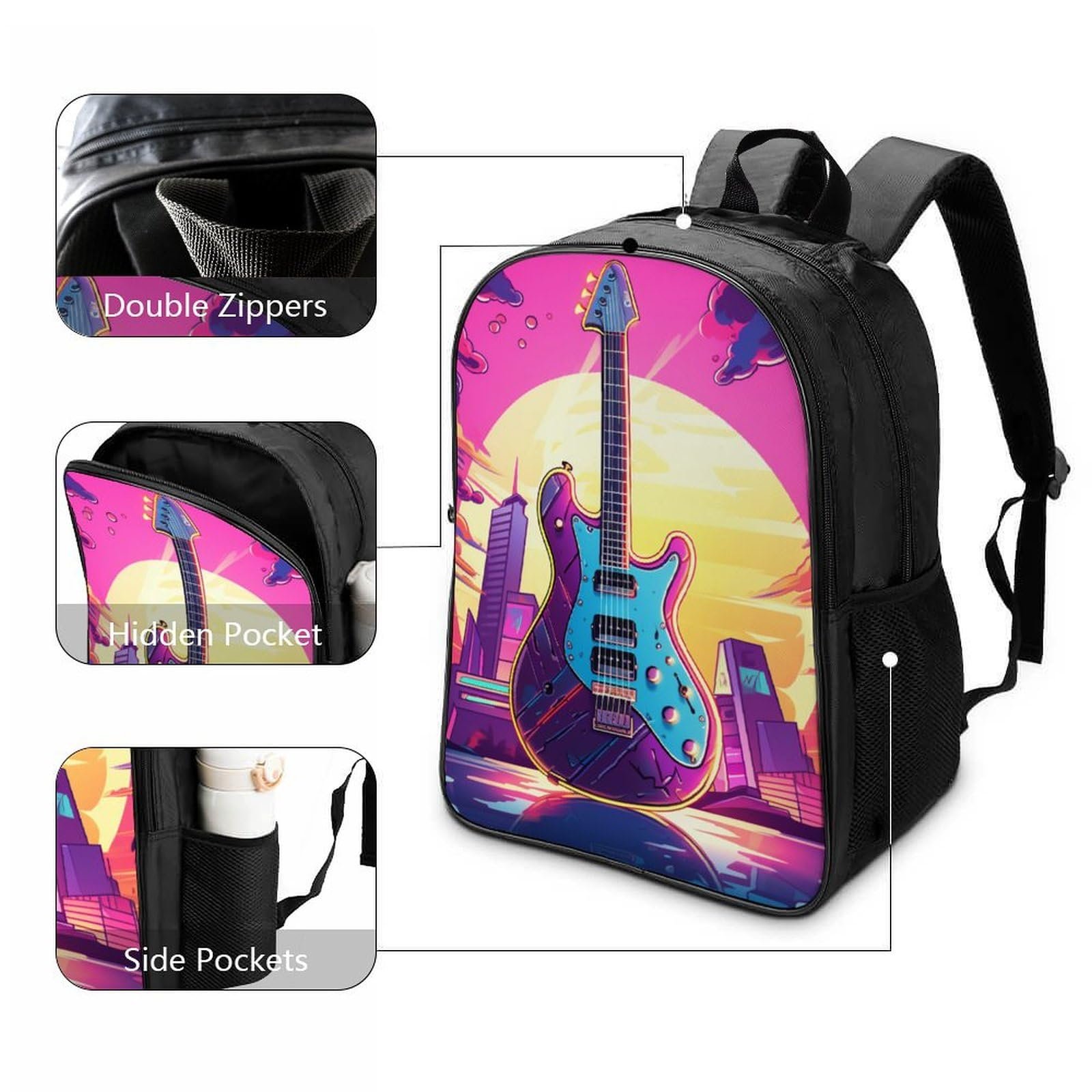 Рюкзак Школьный FPAKAKIIE Guitar Style-5 40 x 28 x 16 см, фото №3