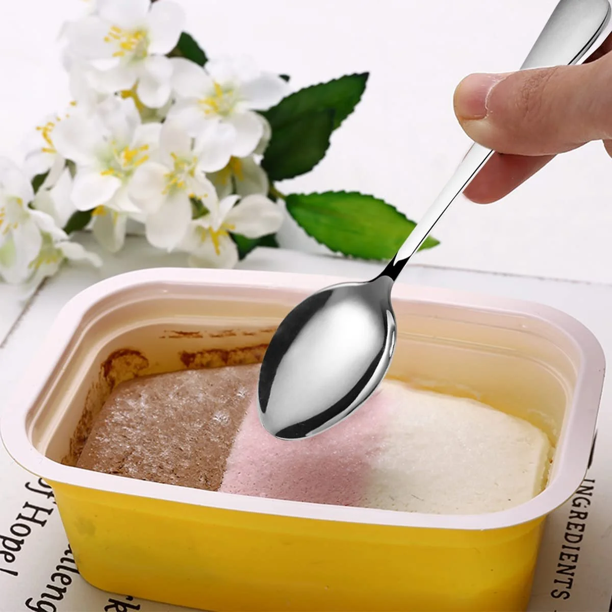 Десертна ложка  нержавіюча сталь набір 12 штук розмір, фото №5