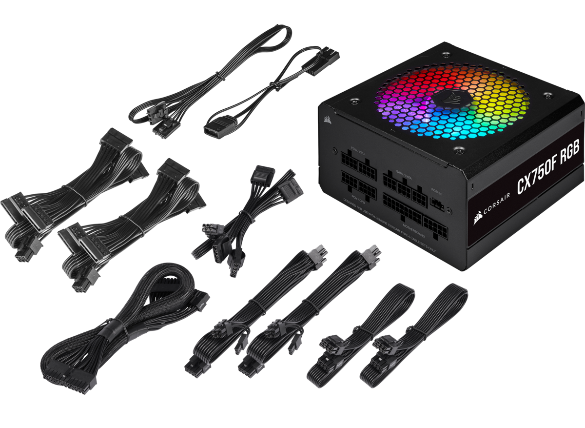 Блок живлення CORSAIR CX750F RGB 80 PLUS Bronze Black, фото №11