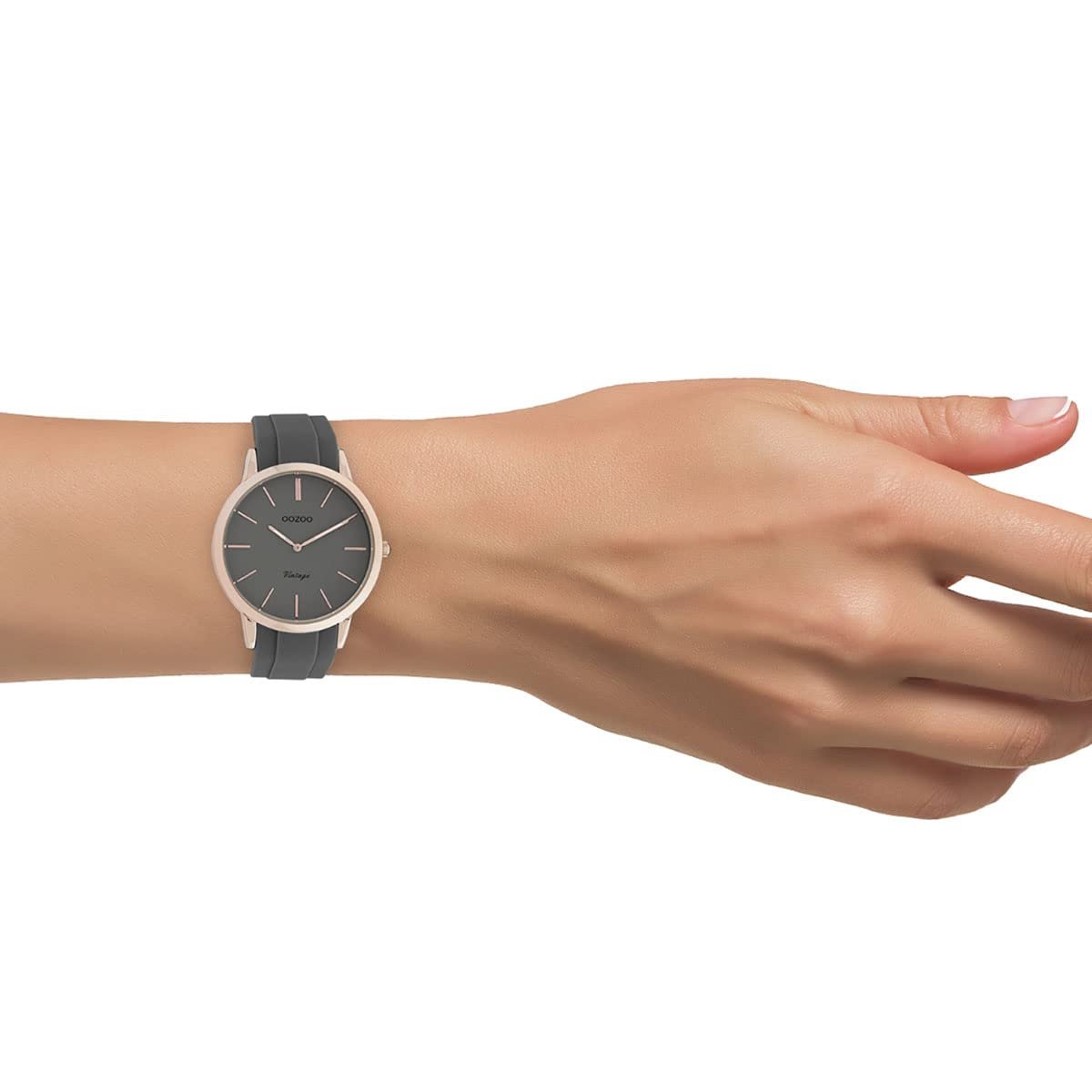 Женские часы Oozoo Vintage C20172 Розовое золото / Темно-серый, фото №3