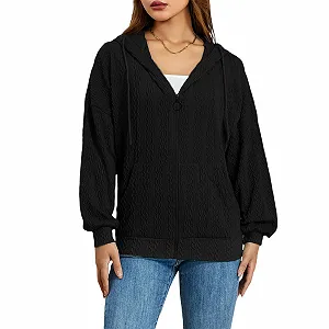 Жіноча Куртка Yoisdtxc Осіння З Капюшоном Однотонна - Фото 1