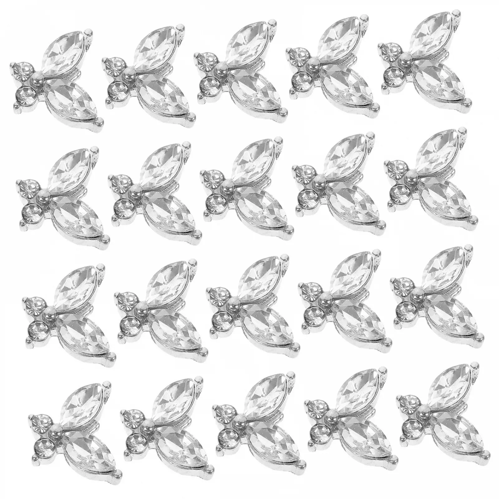 Підвіска для нігтів Метелик Healeved 2 Набори Сріблястий, x 2, фото №8