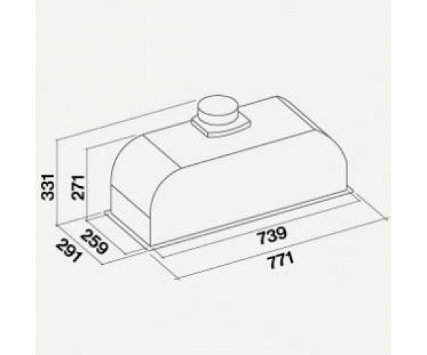 Декоративна витяжка Falmec GRUPPO INCASSO MURANO 70 WHITE GLASS 800 (CGIW70.E10P6#ZZZF491F), фото №3