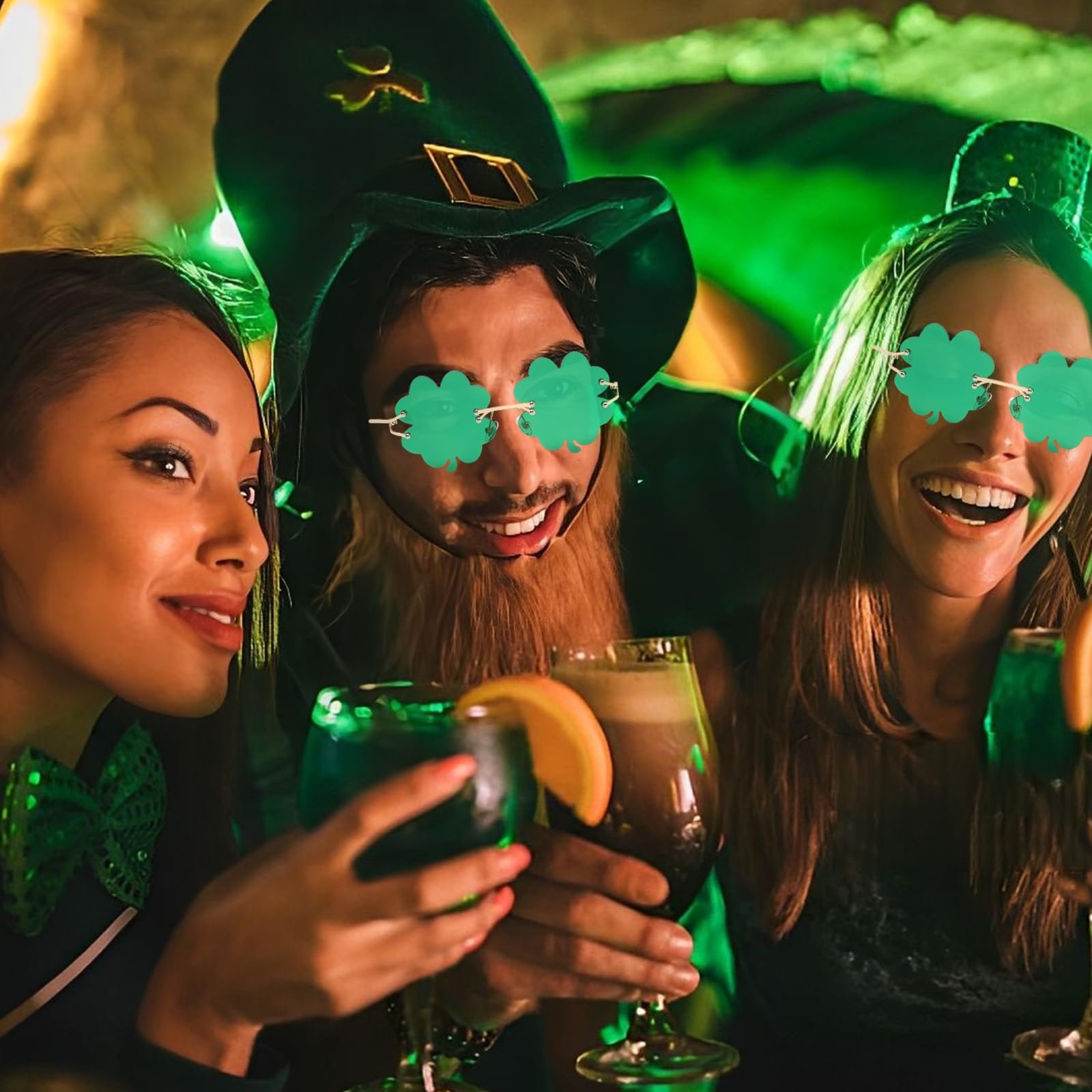 Солнцезащитные очки LIURFLNC Трилистник Зеленый, фото №4