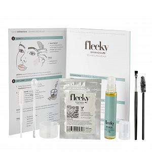 Хна Fleeky Brow Набор Пудра хны и масло хны с Алое Вера Аргановым маслом и Касторовым маслом Цвет для бровей Веган и Cruelty Free Держится до 6 недель (Коричневый) - Фото 1