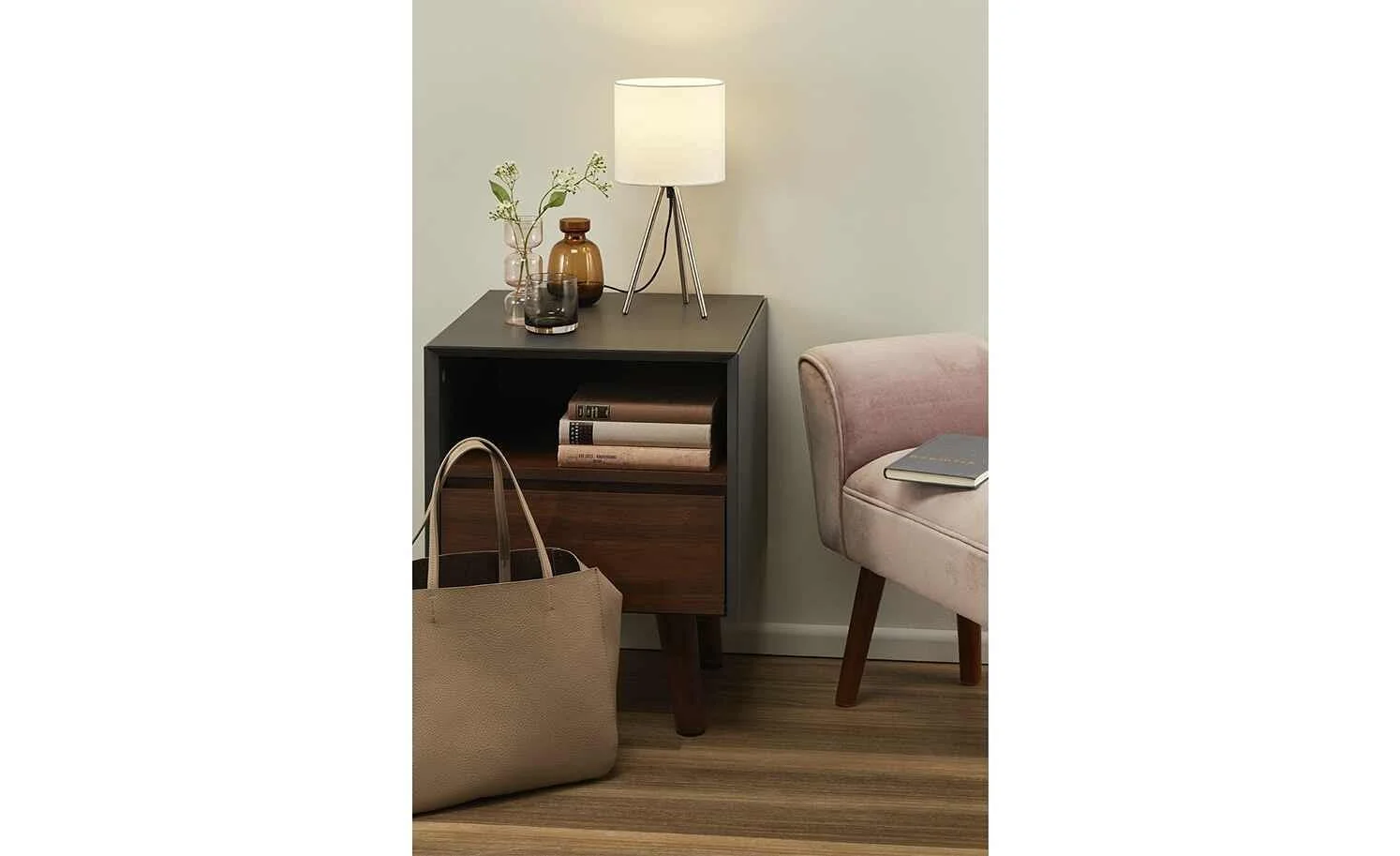 Настільна лампа KHG E14 17х35 см Біла, фото №6