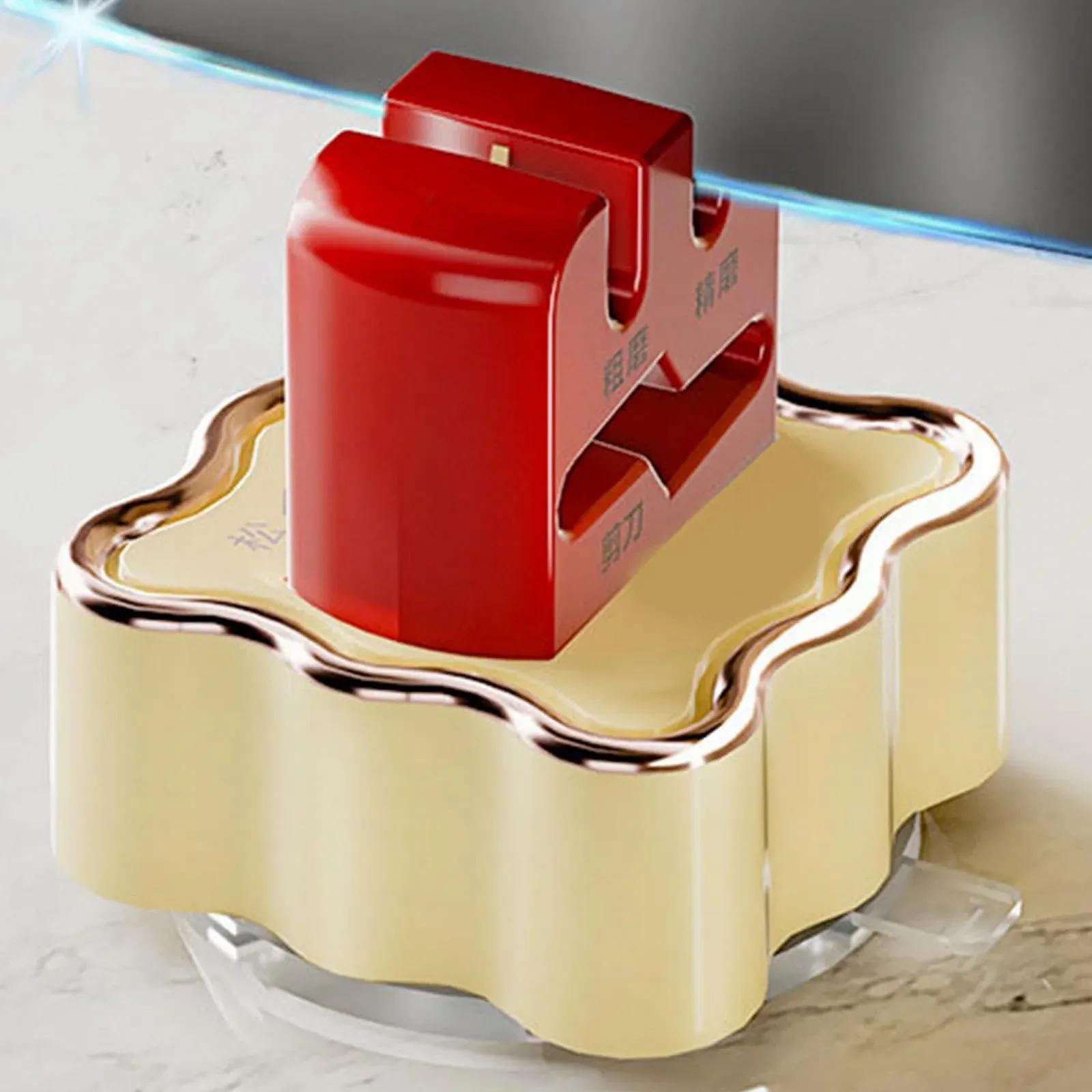 Точило для ножиць на присосці двоетапна портативна кухонна, фото №3