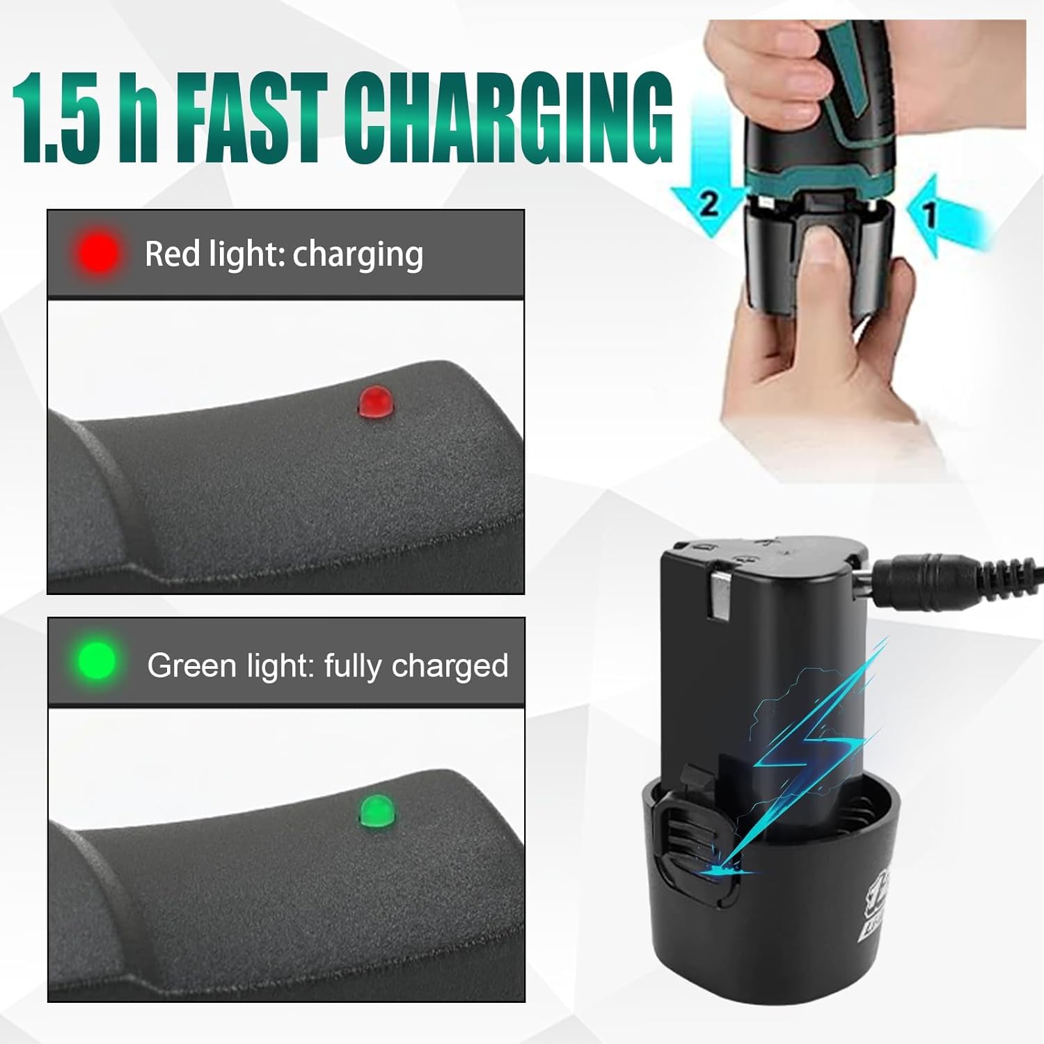 Акумуляторний Шурупокрут 12 V 45 Nm з акумулятором 3000 мАг 17-аксесуарів та сумкою для перенесення 10 мм 2-швидкісна з LED підсвіткою, фото №5 Акумуляторний Шурупокрут 12 V 45 Nm з акумулятором 3000 мАг 17-аксесуарів та сумкою для перенесення 10 мм 2-швидкісна з LED підсвіткою, фото №5