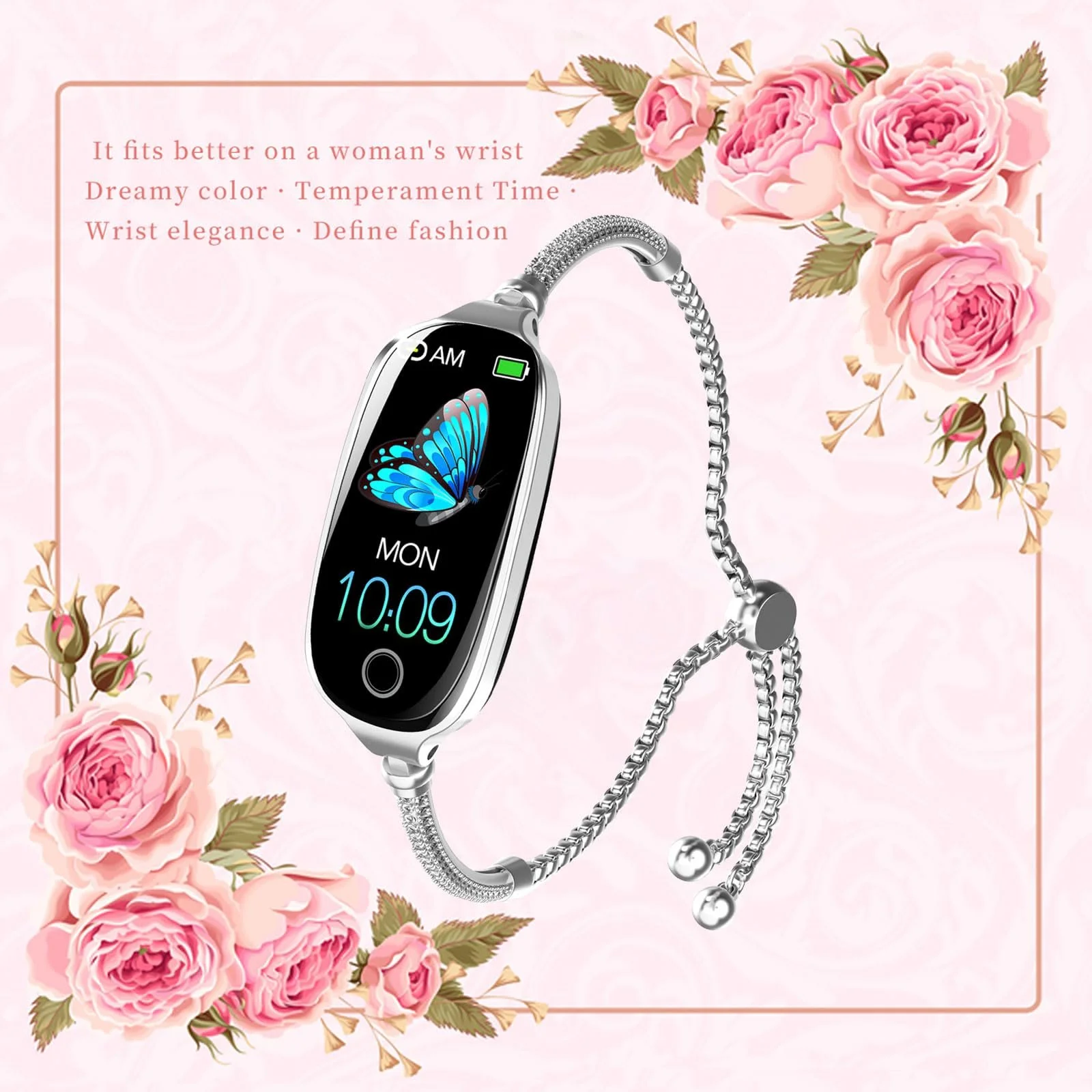 Смарт-часы Женские Серебряные, фото №2