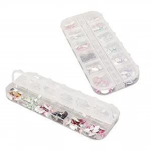 Стрази для нігтів Плоска задня частина Різні яскраві кольори Блискучі камені для манікюру - Фото 1