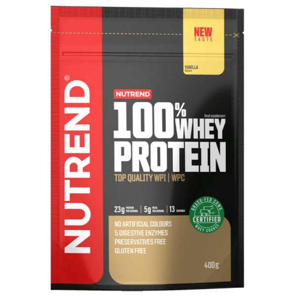 Протеїн Nutrend 100 Whey Protein 400 g Vanilla, фото №1 Протеїн Nutrend 100 Whey Protein 400 g Vanilla, фото №1