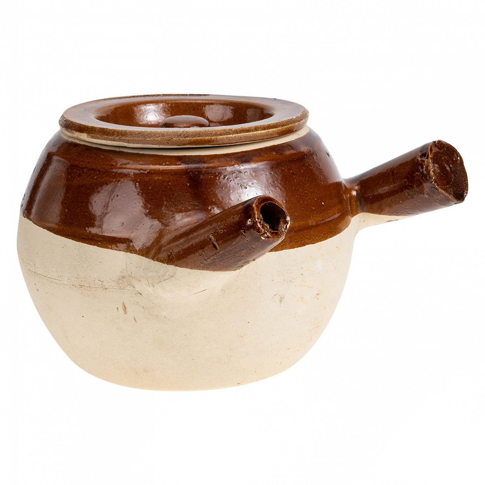 Глиняний горщик Sosoport для приготування китайської медицини для газових плит безшовний з ручкою, фото №1