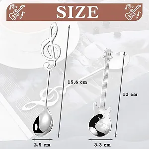 Ложка для кави Гітара, набір synthetic.ua - Фото 1