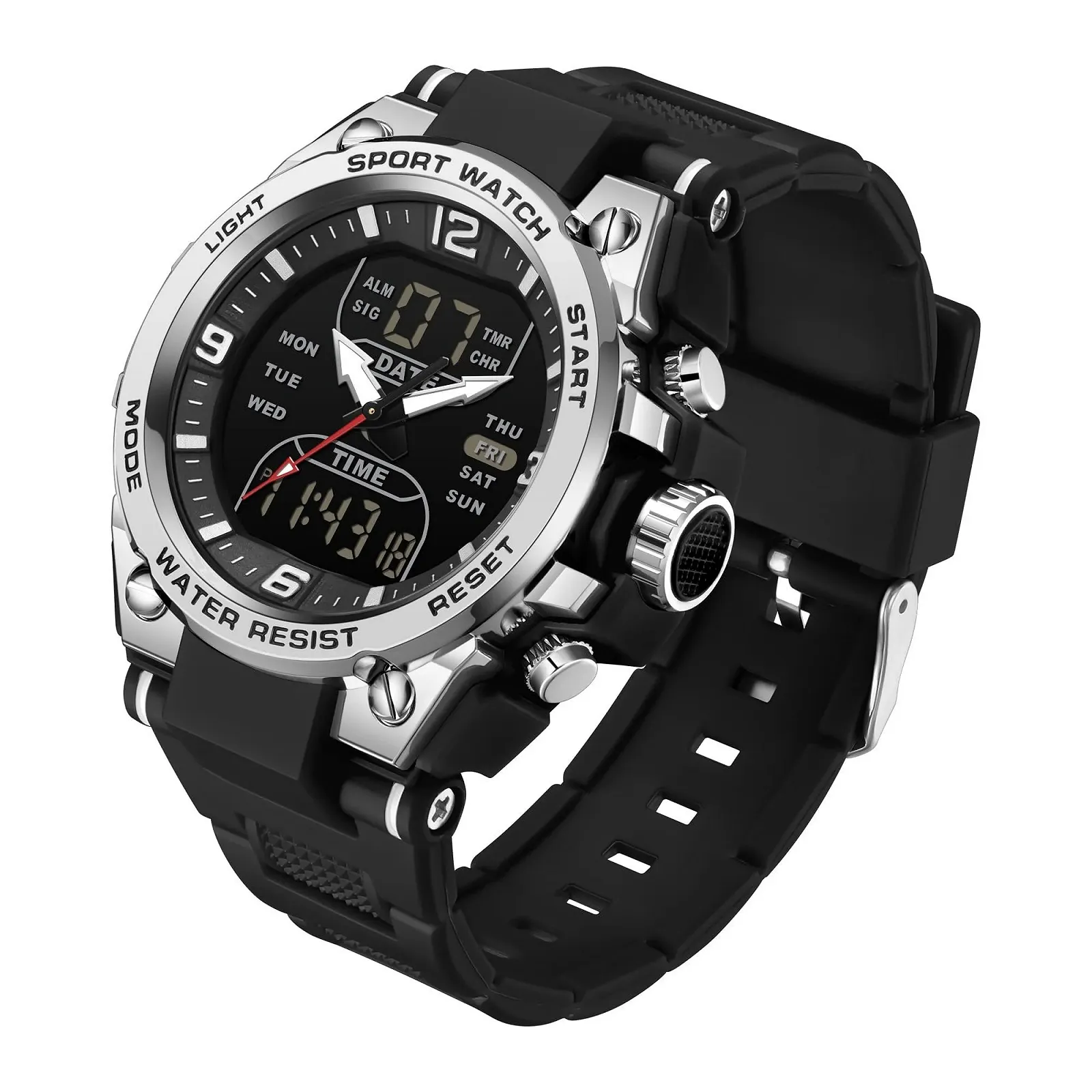 Годинник Чоловічий Цифровий Аналоговий Спортивний Водонепроникний, фото №1 Годинник Чоловічий Цифровий Аналоговий Спортивний Водонепроникний, фото №1