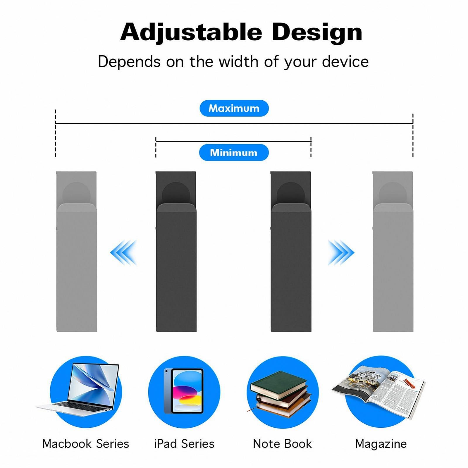 Кріплення для ноутбука на стіл - Підвісний органайзер під стіл з боковою системою кріплення, компактний для організації офісу, портативна стійка для роботи, фото №5
