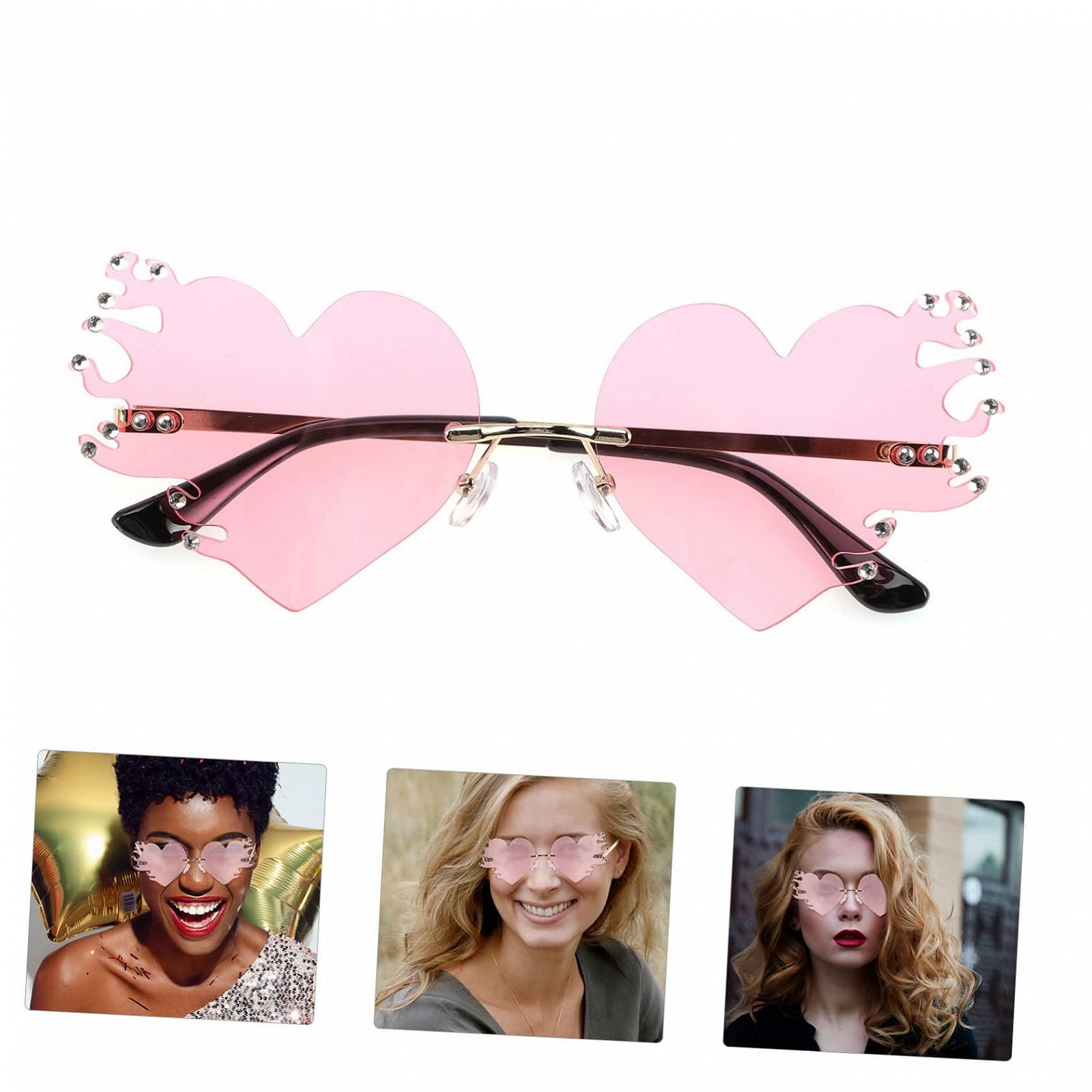 Солнцезащитные очки PACKOVE Flamme, 2 шт., розовые., фото №8