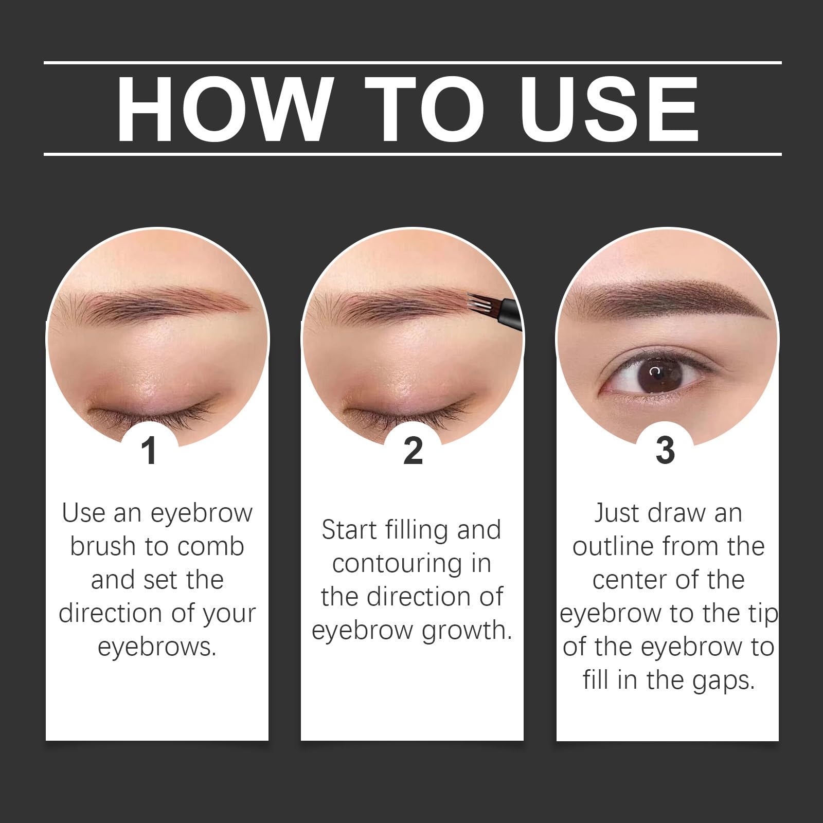 Карандаш для бровей 3D Водостойкий Светло-коричневый, фото №5