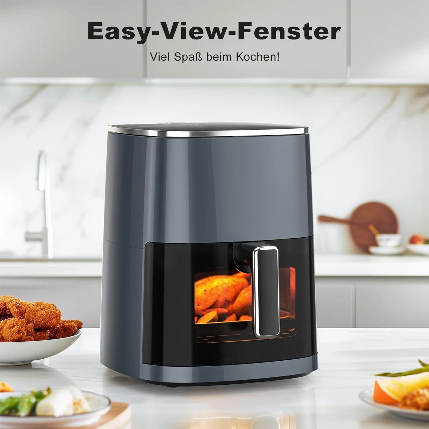 Мультипіч DUMOS 6QT з вікном 12-в-1 400°F Rapid Air Crispy Technology для запікання та дегідратації, фото №3 Мультипіч DUMOS 6QT з вікном 12-в-1 400°F Rapid Air Crispy Technology для запікання та дегідратації, фото №3