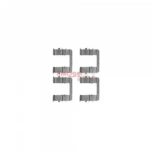 Комплект комплектующих тормозных колодок METZGER 109-1744 передний мост - Фото 1