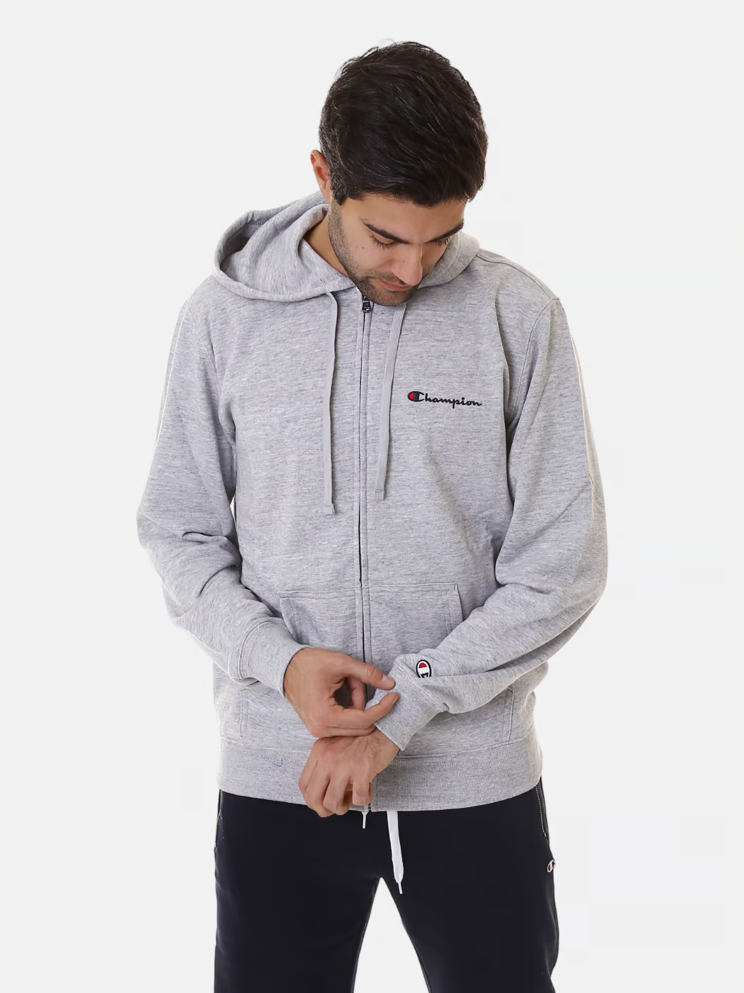 Світшот hooded full zip sweatshirt 219837-EM021 Champion Сірий XL, фото №1
