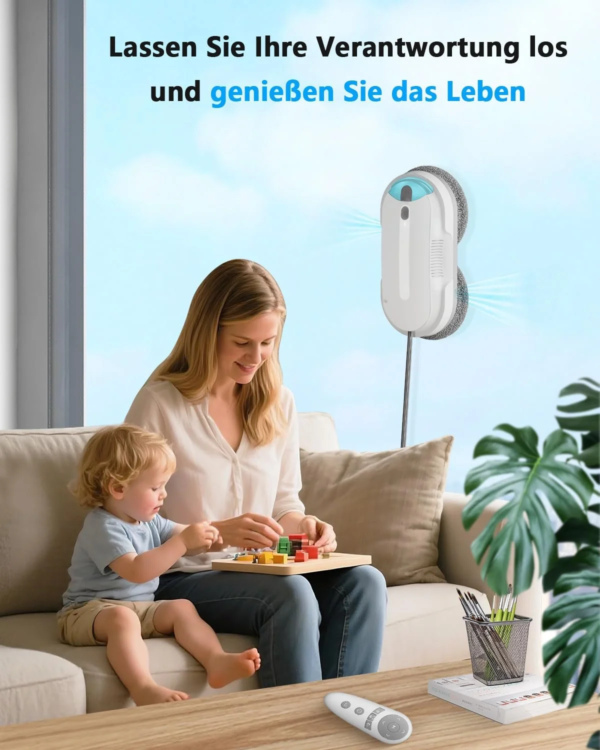 Робот для миття вікон HIXZAP з двонаправленим ультразвуковим розпиленням води, резервуаром для води 85 мл, потужним всмоктуванням та датчиком тиску повітря для ретельного очищення, фото №5 Робот для миття вікон HIXZAP з двонаправленим ультразвуковим розпиленням води, резервуаром для води 85 мл, потужним всмоктуванням та датчиком тиску повітря для ретельного очищення, фото №5