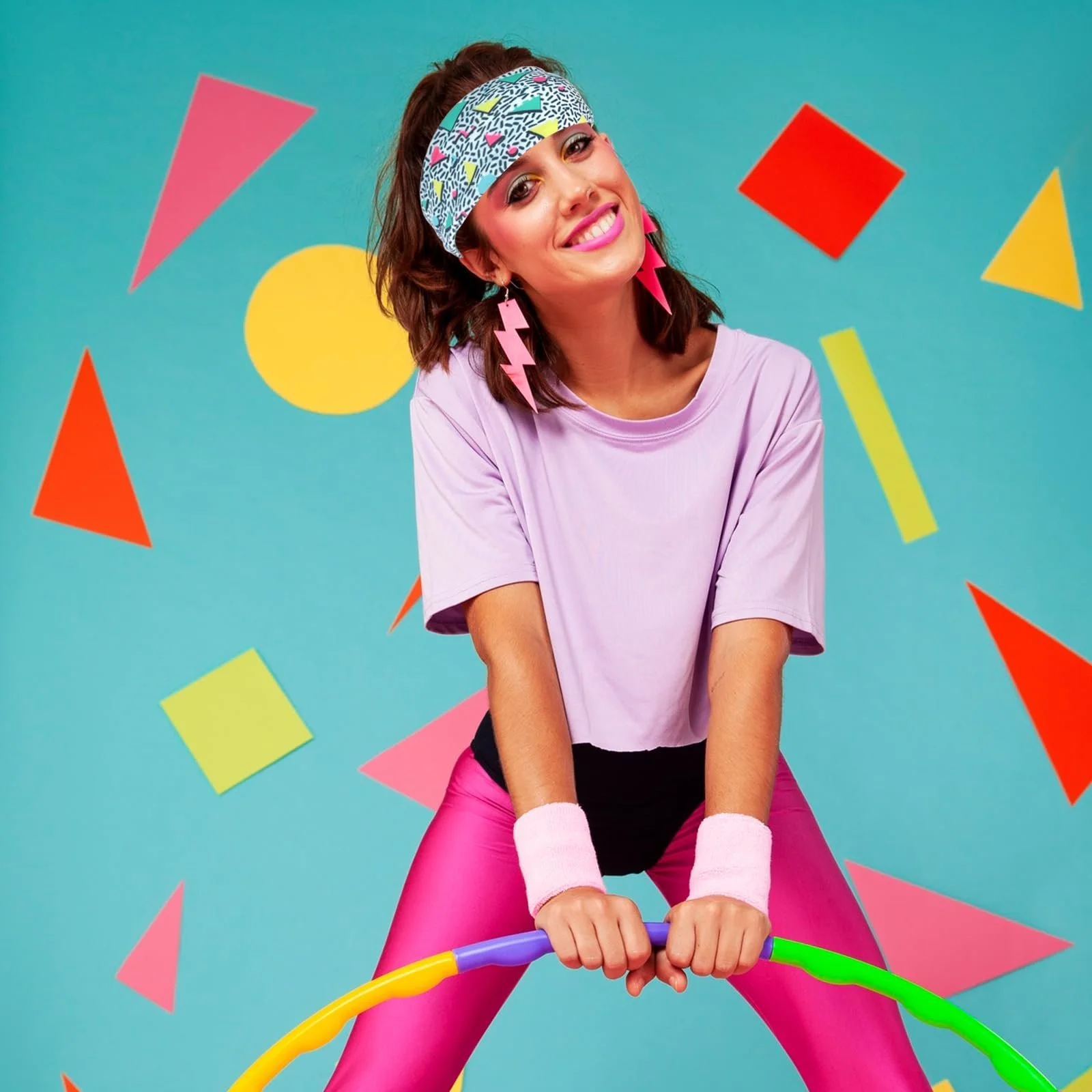 Пов'язка на голову Mabor 80-х Ретро принт, набір 4 шт., фото №6