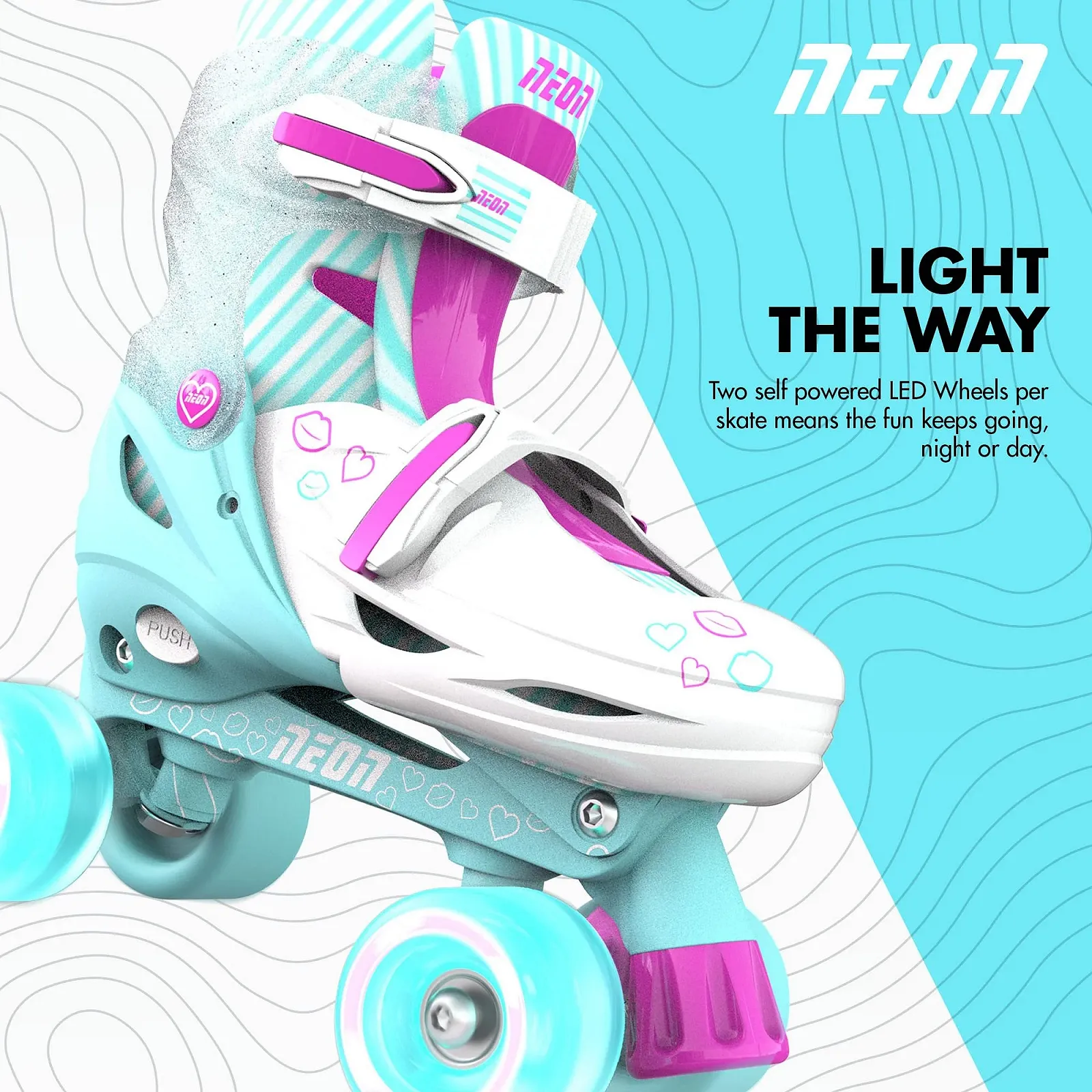 Роликові ковзани 2-в-1 Yvolution Neon Combo регульовані з LED колесами Green 12-2, фото №6