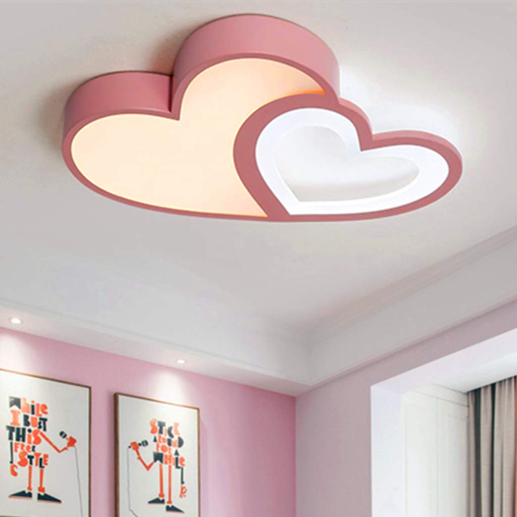 LED потолочный светильник Сердцеобразный Пульт управления Розовый 55 см, фото №2