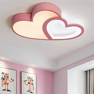 LED потолочный светильник Сердцеобразный Пульт управления Розовый 55 см synthetic.ua - Фото 1