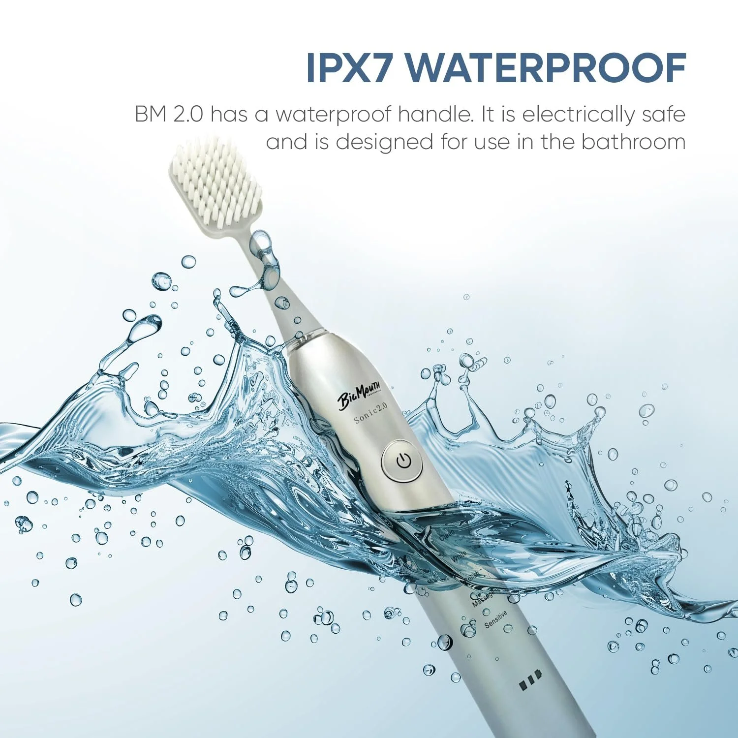 Электрическая звуковая зубная щетка BIG MOUTH 2.0 Sonic Platinum (запатентованная), фото №4