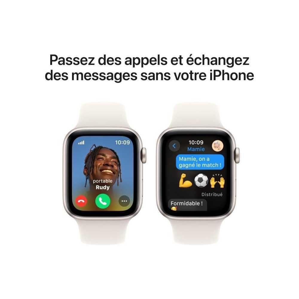 Смарт-годинник Apple Watch SE (2nd Generation) GPS + Cellular 44мм Алюмінієвий корпус Полярна зірка Спортивний ремінець Полярна зірка (S/M), фото №4